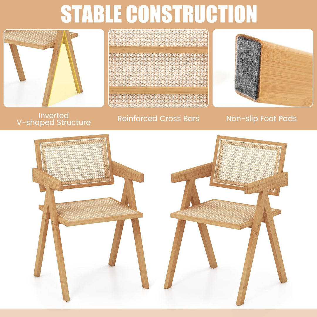 Giantex Rattan Accent Chair Set of 2