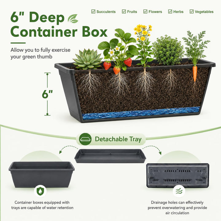 Giantex 5-Tier Vertical Garden Planter Set 1/2 Raised Garden Bed w/Drainage