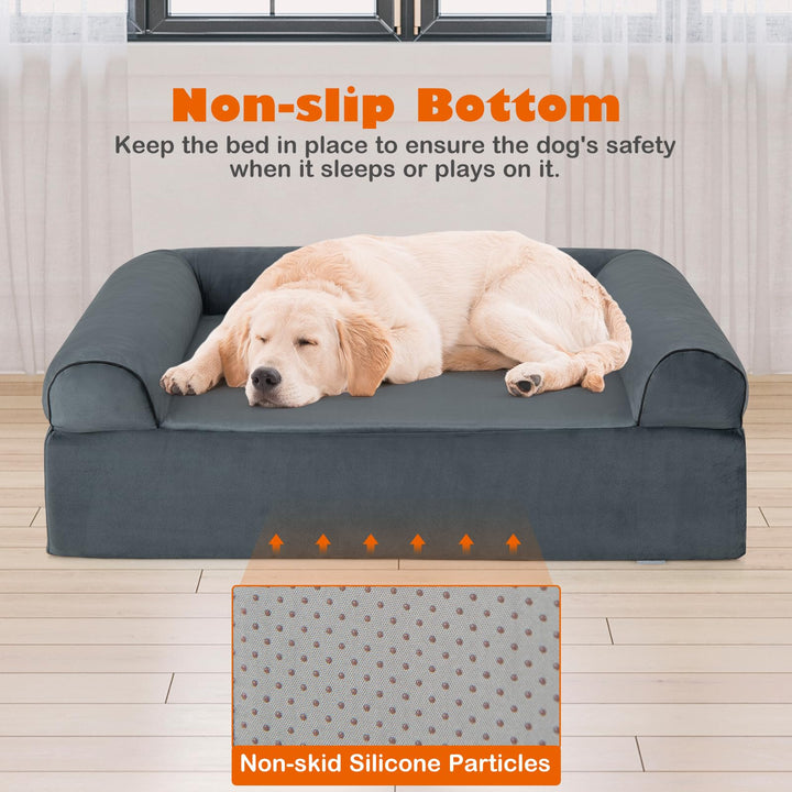 Giantex Dog Bed for Large Dogs, 40" L Memory Foam Dog Sofa Bed with Washable Cover
