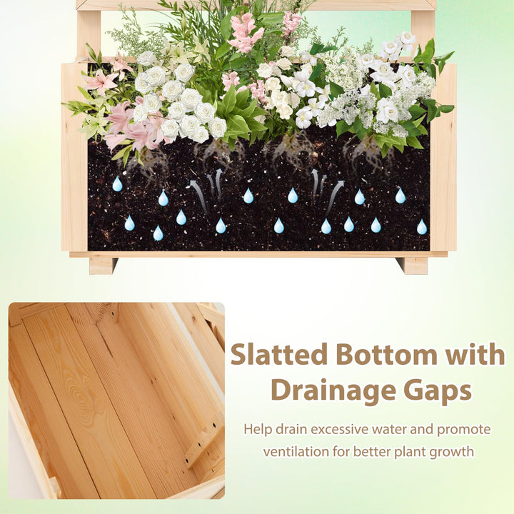 Giantex Raised Garden Bed with Trellis (1/2)
