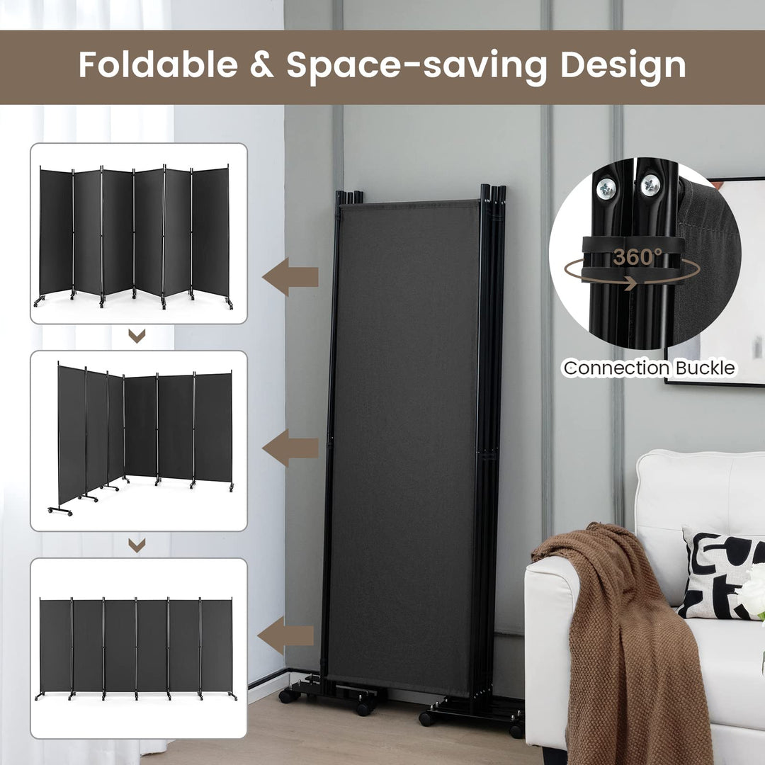 Giantex 6 Panel Room Divider, 132&