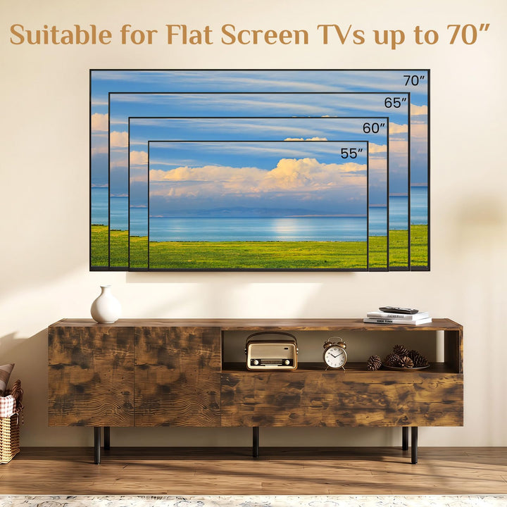 Giantex Wooden TV Stand for TVs up to 70" with Storage Cabinet
