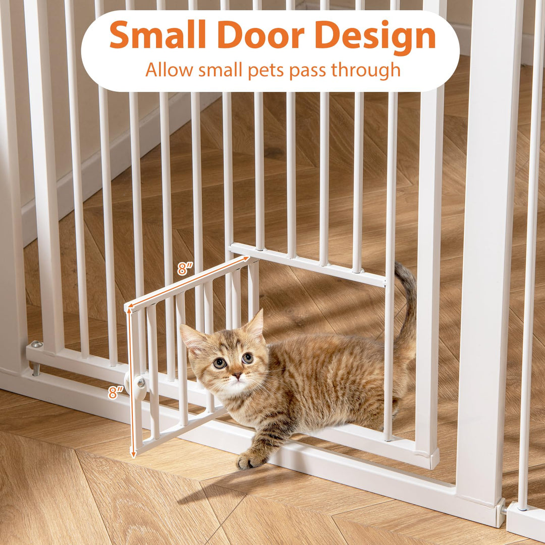 Giantex 67.5" Extra Tall Pet Gate Heavy-Duty Metal Cat Gate with 30.5"-41" Wide Opening