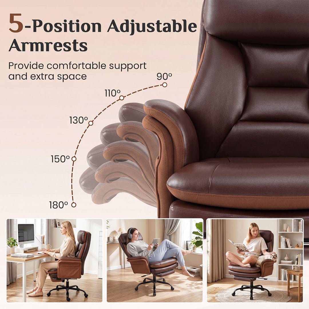 Giantex Big &amp; Tall Office Chair with Adjustable Armrest