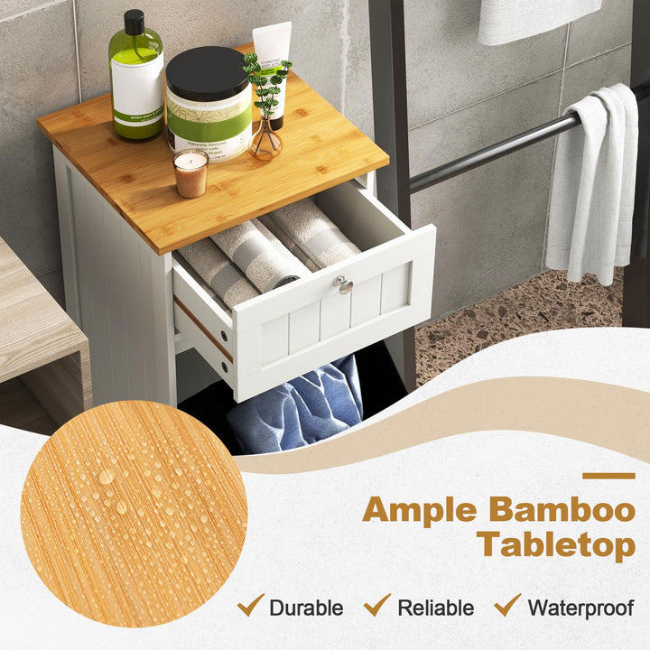 Giantex Tilt Out Laundry Hamper Cabinet