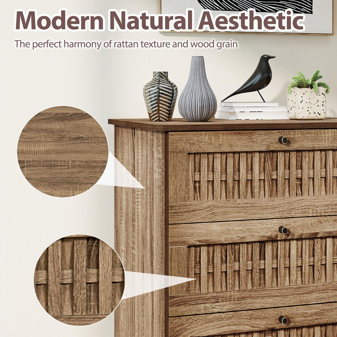 Giantex 4-Drawer Dresser with Interlocking Mechanism and Metal Legs for Bedroom