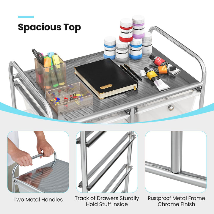 10 Drawers Rolling Cart, Classroom Organizers - Giantex