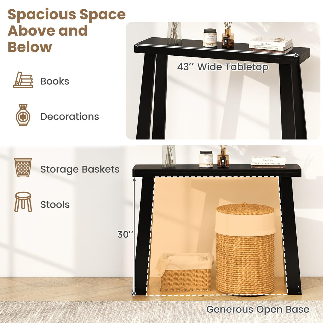 Giantex Narrow Long Console Table Behind The Couch