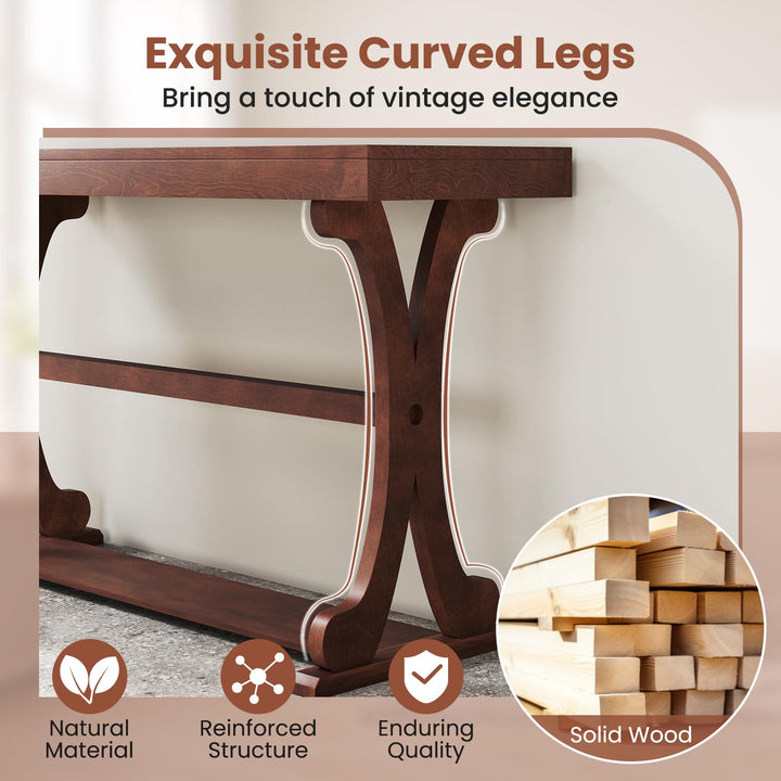 Giantex 52" Narrow Console Table with Storage Shelf &amp; Anti-Tip Kit for Entryway Living Room