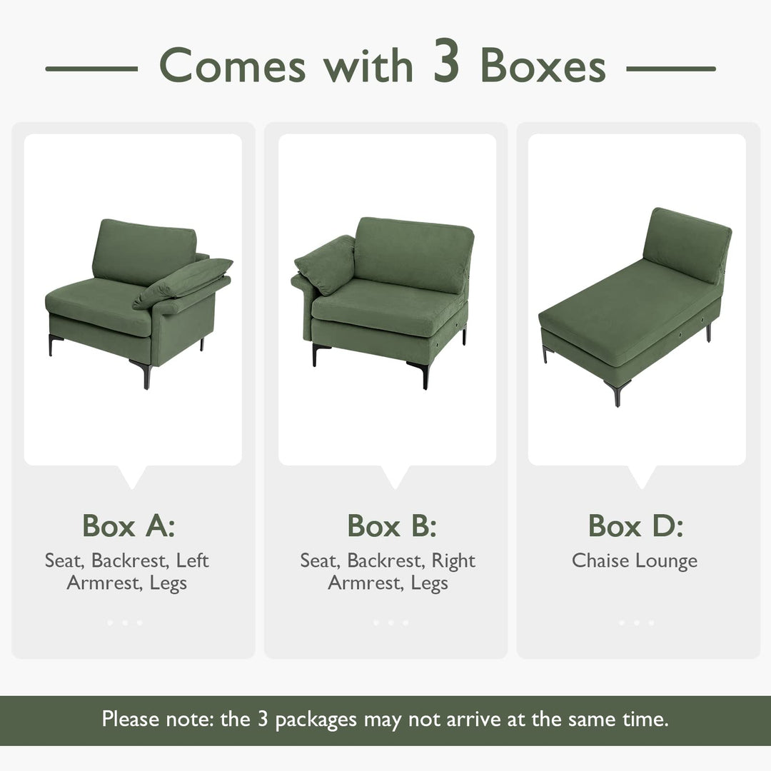 Giantex 100.5" L Convertible Sofa Couch, 3-Seat Sectional Sleeper with USB Ports &amp; Socket