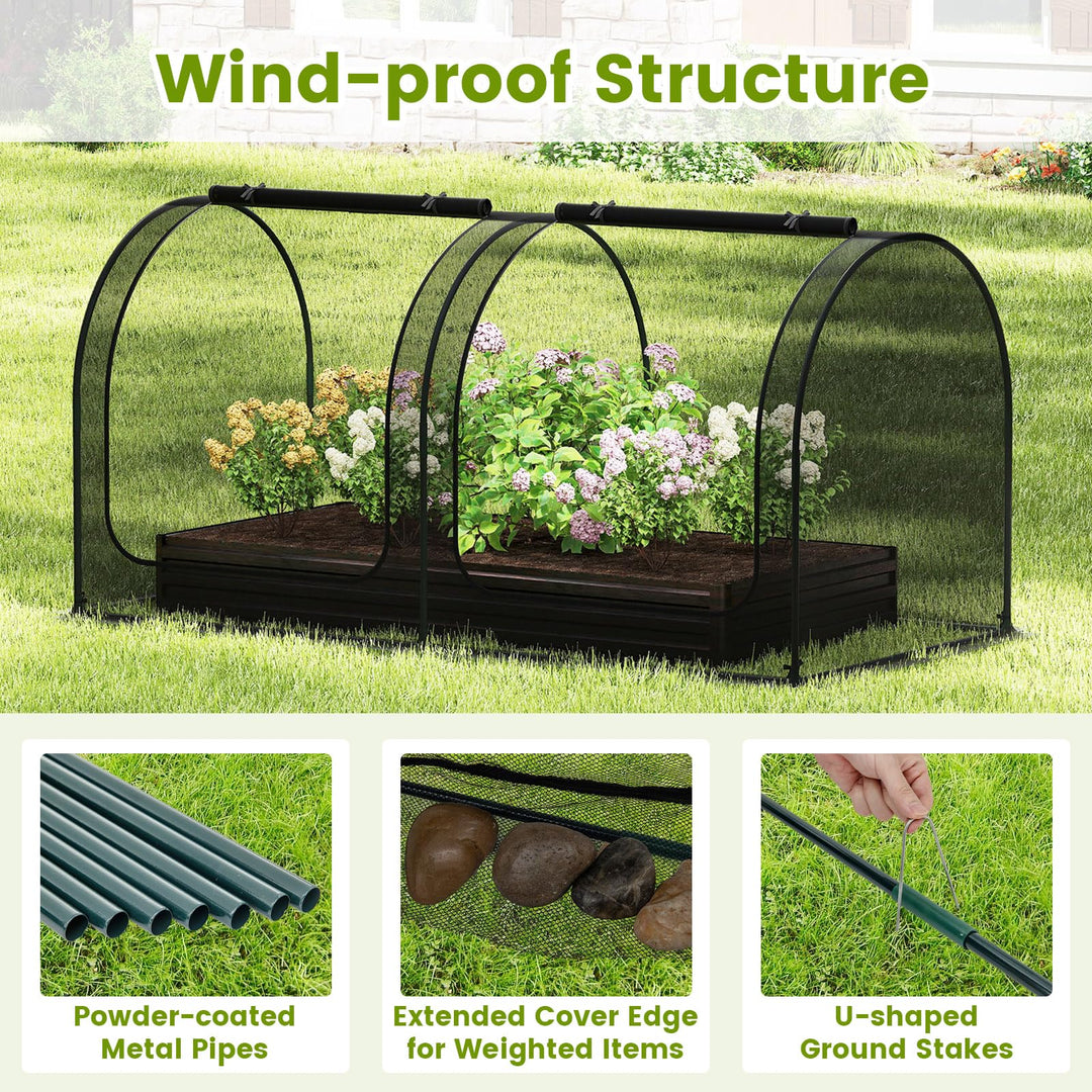 Giantex 98” x 48” x 48” Tunnel Crop Cage