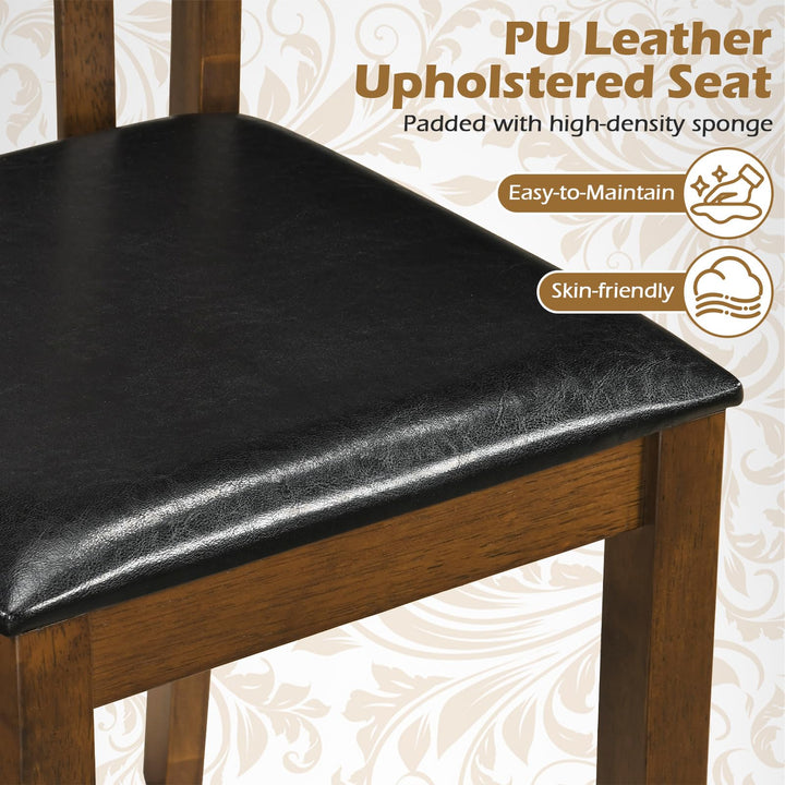 GIANTEX Wood Dining Chairs Set w/ Rubber Wood Frame