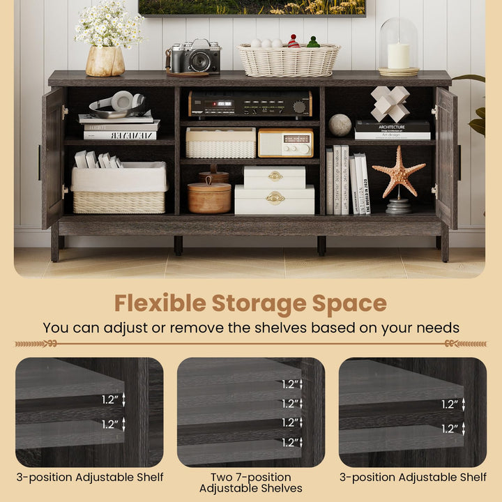 Giantex Farmhouse TV Stand for TVs up to 65"