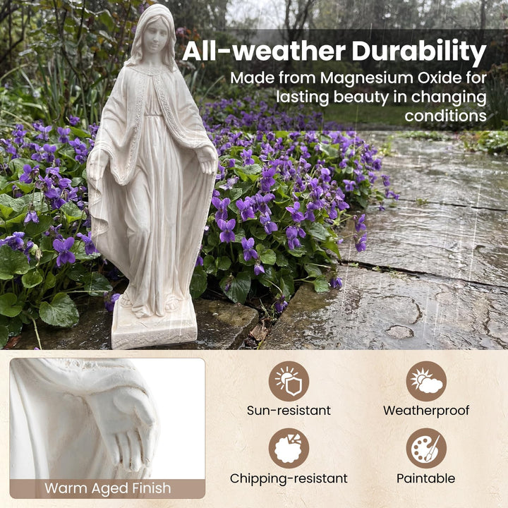 Giantex Virgin Mary Garden Statue 31.5"| Blessed Mother Outdoor Religious Statue