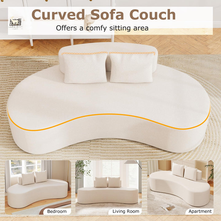 Giantex 78.5" Sofa Couch, Upholstered Loveseat