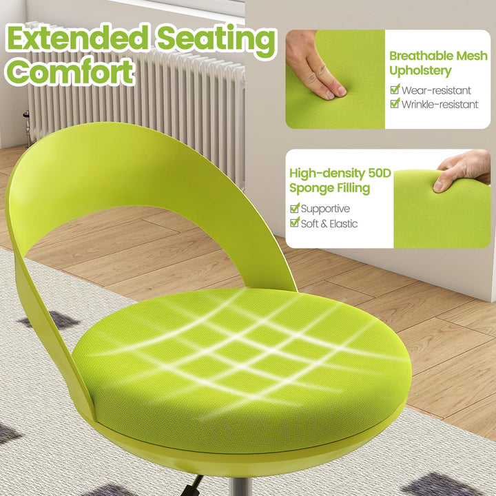 Giantex Drafting Chair with Back Ergonomic Rolling Stool with Footrest
