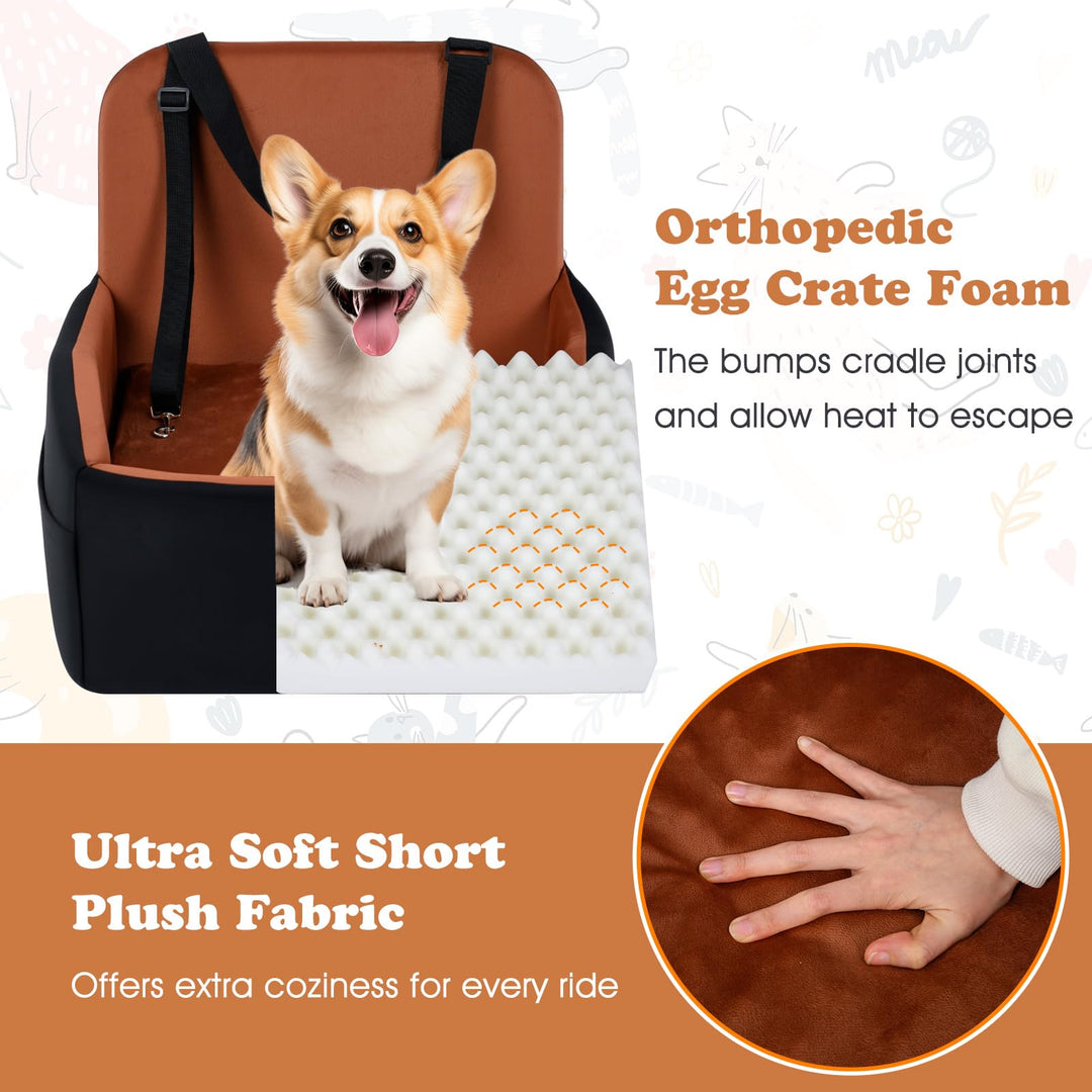 Giantex Orthopedic Dog Car Seat for Small Dogs up to 35 lbs (21&