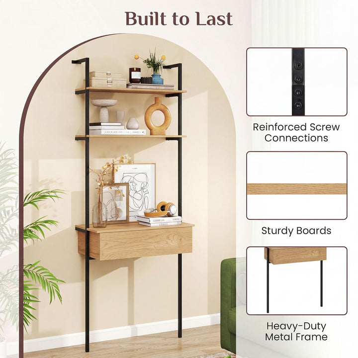Giantex 4-Tier Ladder Bookshelf for Living Room