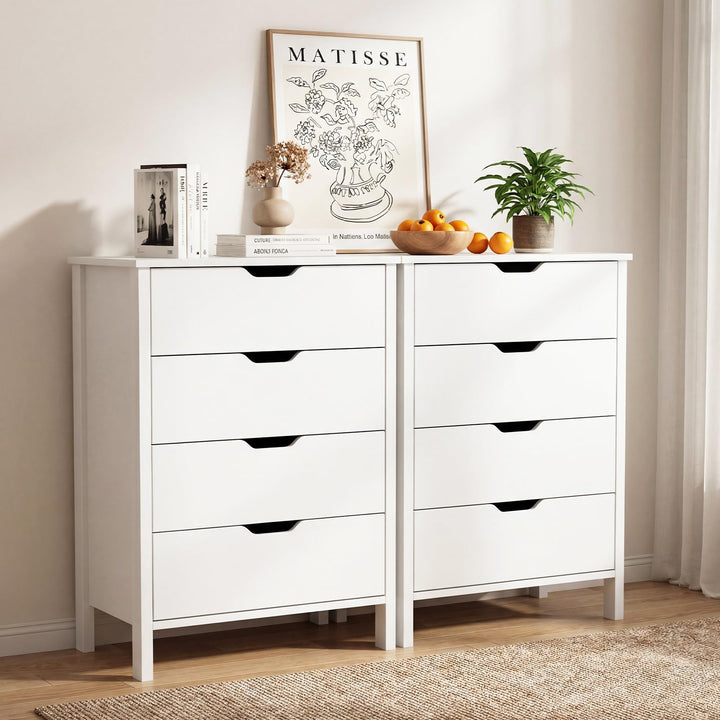 Giantex 4 Drawer Storage Cabinet with Handles &amp; Anti-Tipping Kits