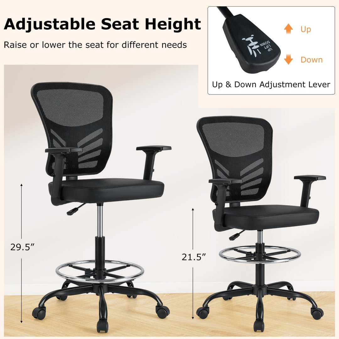 Giantex Mesh Drafting Chair, Standing Desk Chair