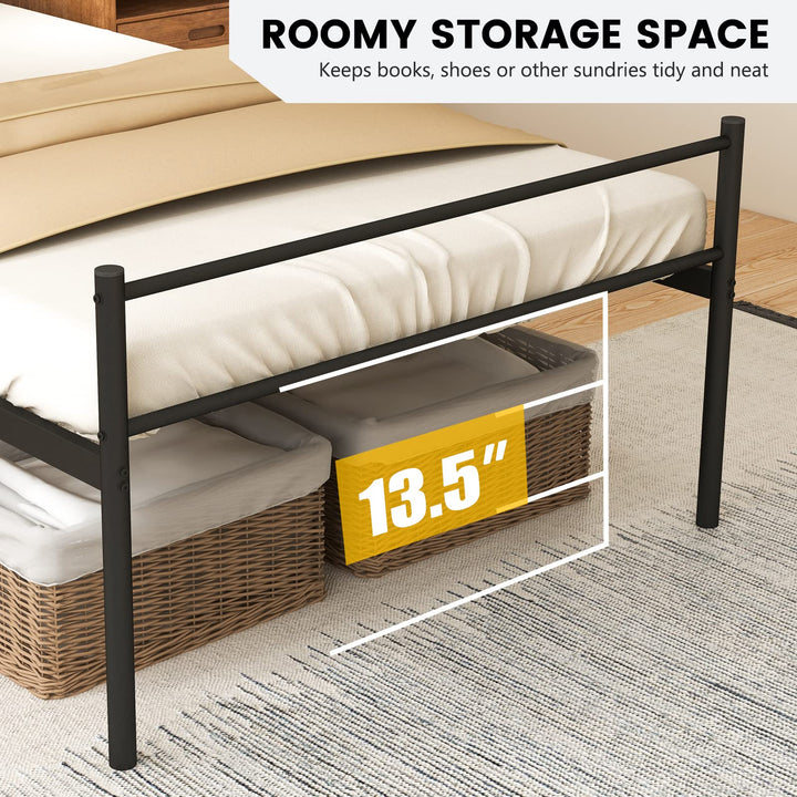 Giantex Twin Size Metal Bed Frame with Headboard &amp; Footboard, 13.5 Inch Platform Bed Frame
