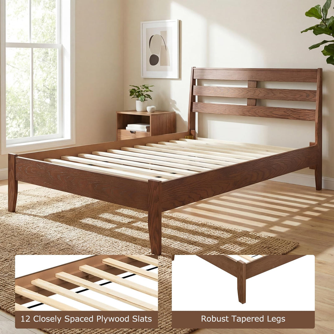 Giantex Twin Size Bed Frame with Slat Headboard