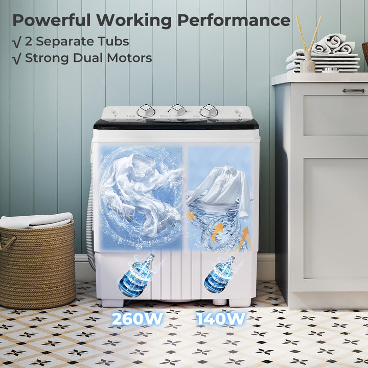 Portable Washing Machine with Built-in Drain Pump