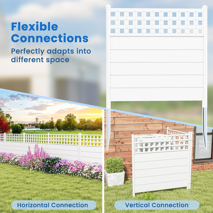 Giantex Outdoor Privacy Screen Fence 2/4 Panels - 45&