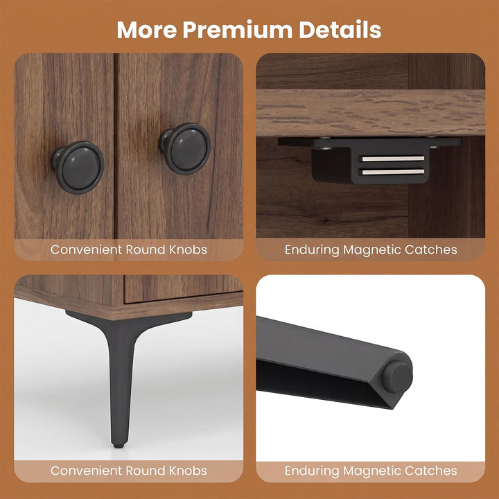 Giantex 68.5" Tall Bookcases and Bookshelves with 2 Doors for Home Office