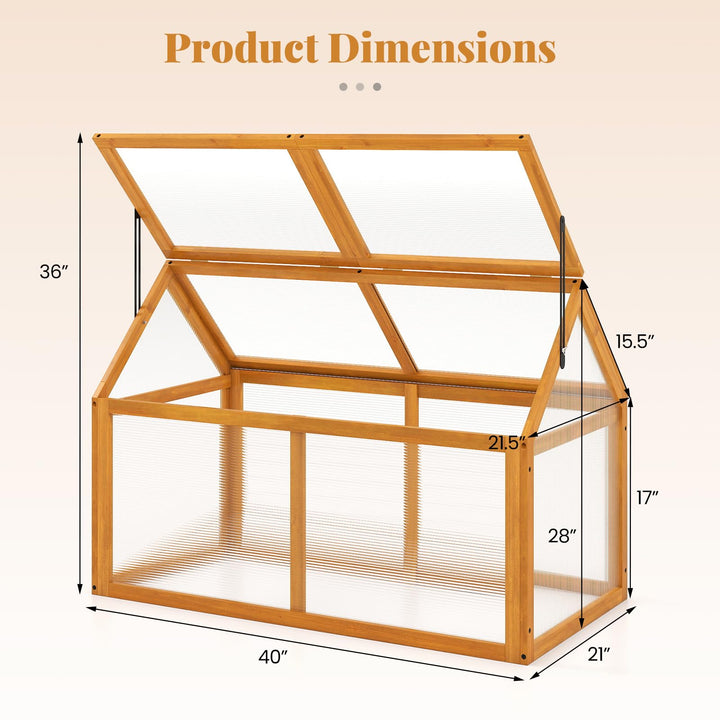 Giantex Portable Raised Flower Planter Protection with Transparent Panels &amp; Adjustable Roof