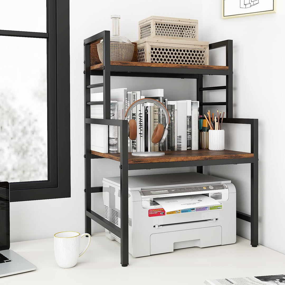 Giantex 3-Tier Microwave Stand, Space-Saving Microwave Oven Rack with 2 Open Shelves &amp; Heavy-Duty Metal Frame