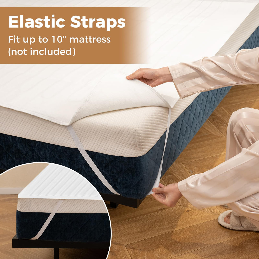 Giantex Heated Mattress Pad, Machine Washable Bed Warmer with Dual Controller