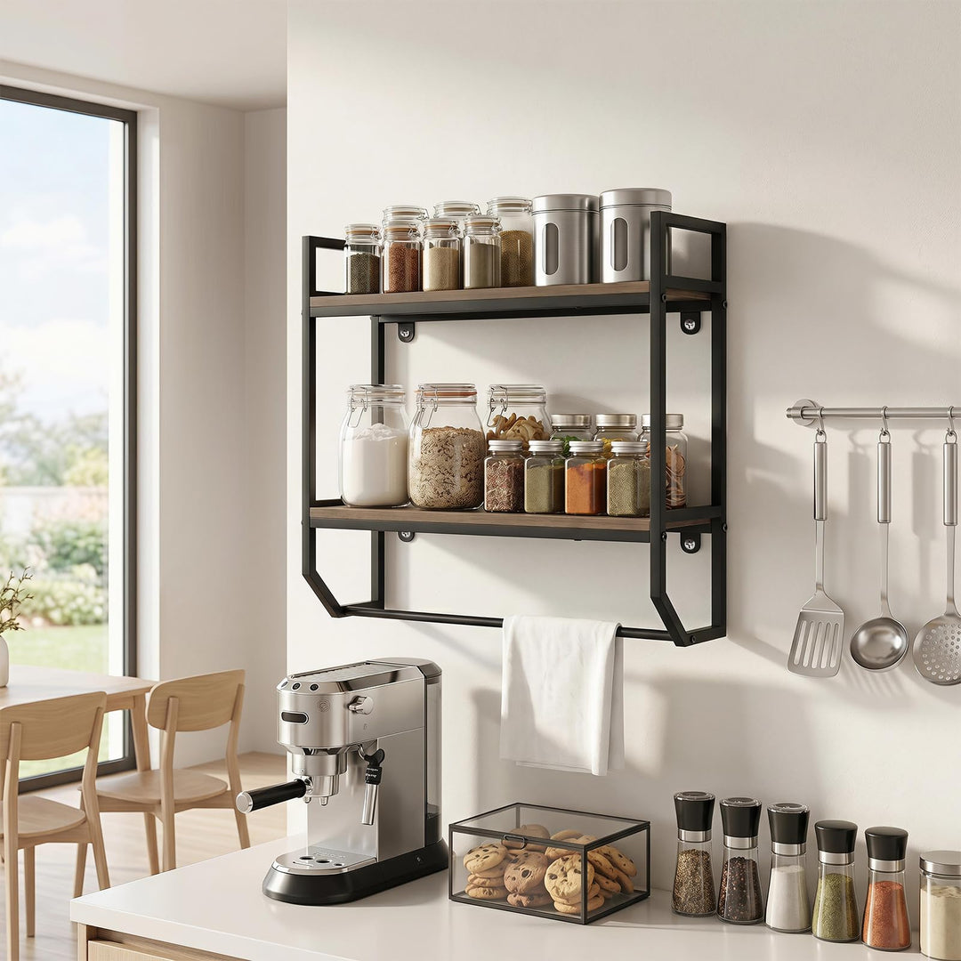 Giantex Bathroom Shelf with Towel Bar