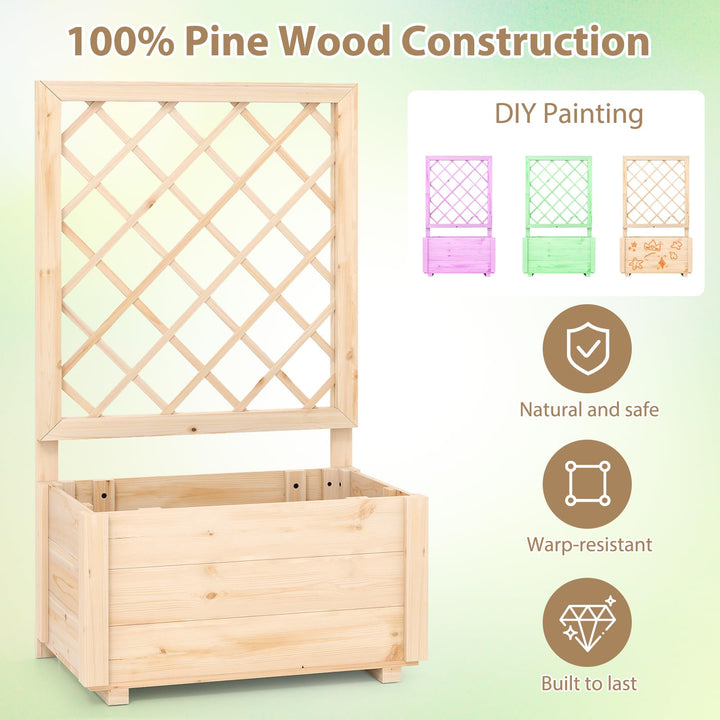 Giantex Raised Garden Bed with Trellis (1/2)