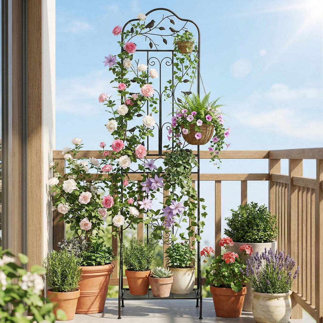 Giantex Metal Garden Trellis for Climbing Plants
