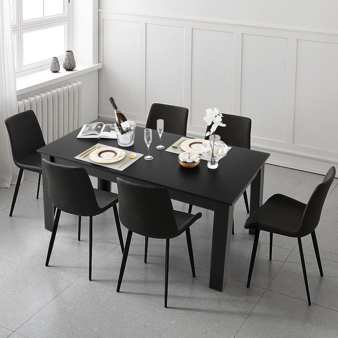Giantex 63 Inch Rectangular Modern Dining Kitchen Table for 6 People