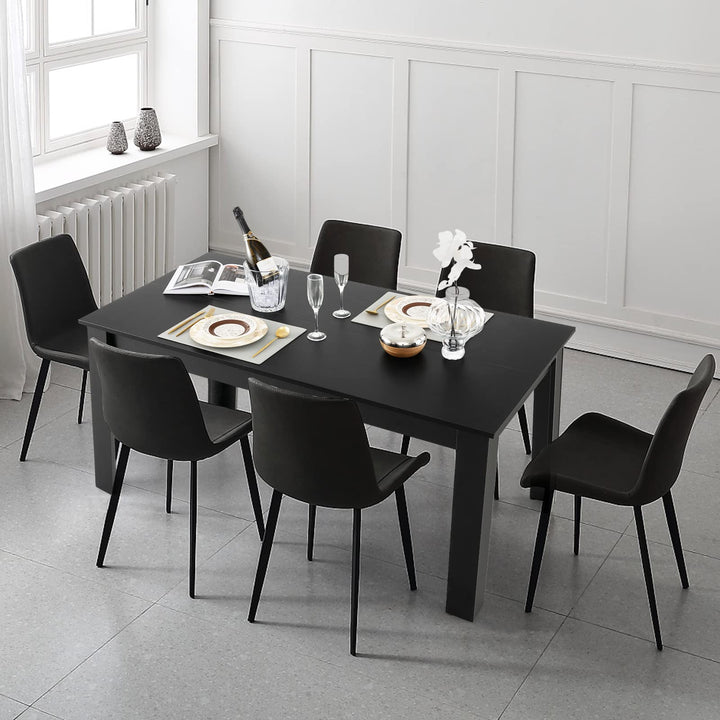 Giantex 63 Inch Rectangular Modern Dining Kitchen Table for 6 People