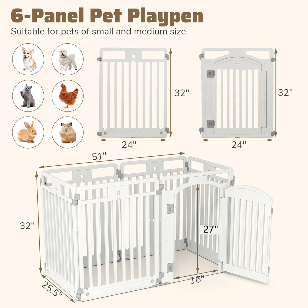 Giantex 6/12 Panel Dog Playpen 32&