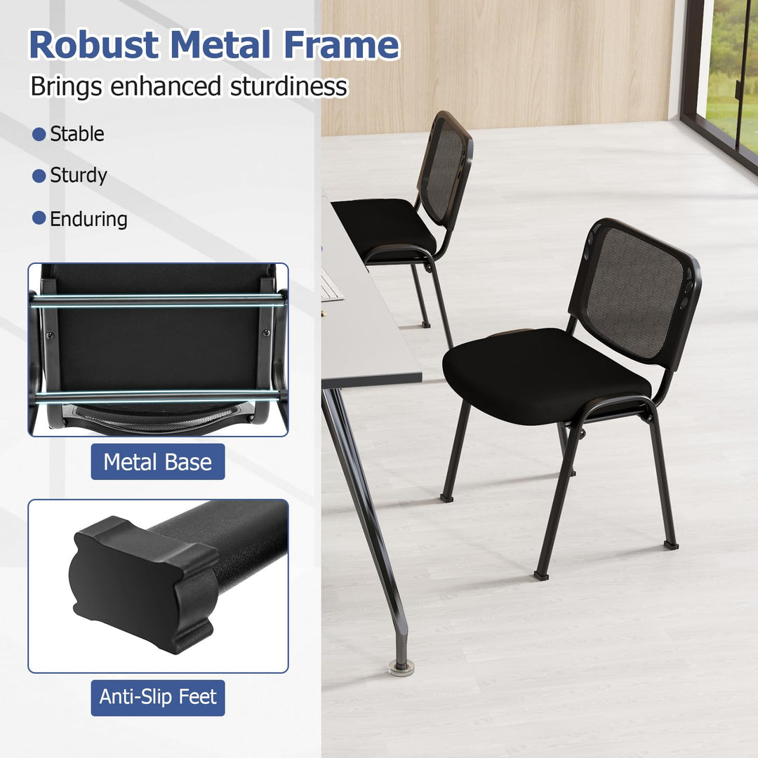 Giantex Set of 5 Stackable Conference Chairs with Mesh Back