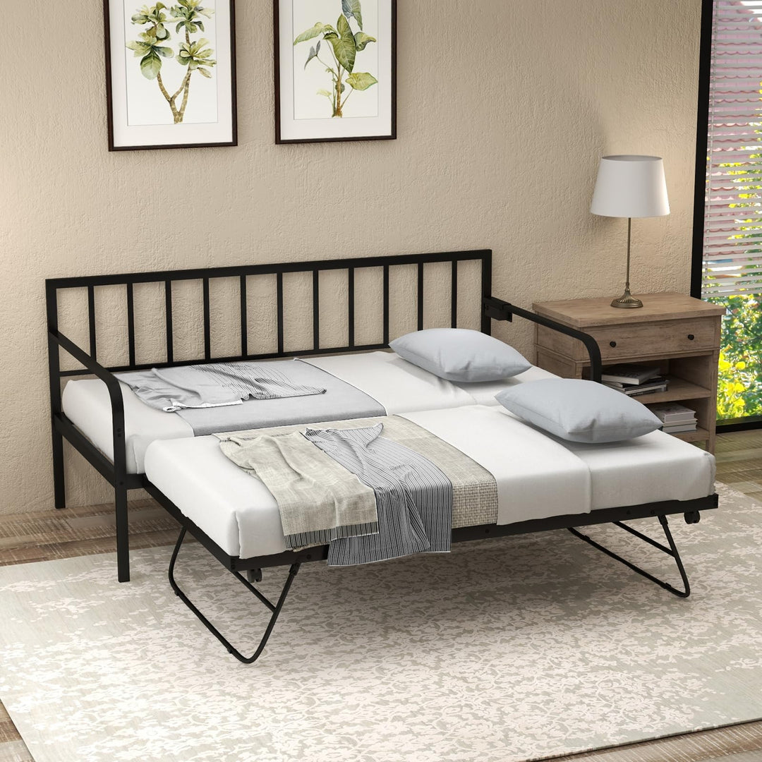 Giantex Twin Daybed with Charging Station &amp; LED Lights