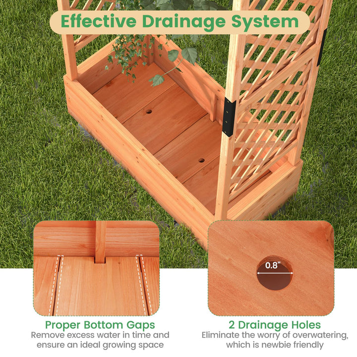 Giantex Raised Garden Bed with 2-Sided Trellis &amp; Hanging Roof