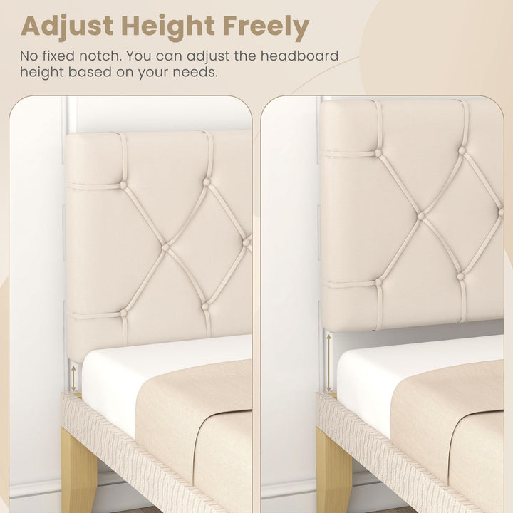 Giantex Upholstered Headboard for Twin/Twin XL Size Bed, Wall Mounted Twin Headboard Only