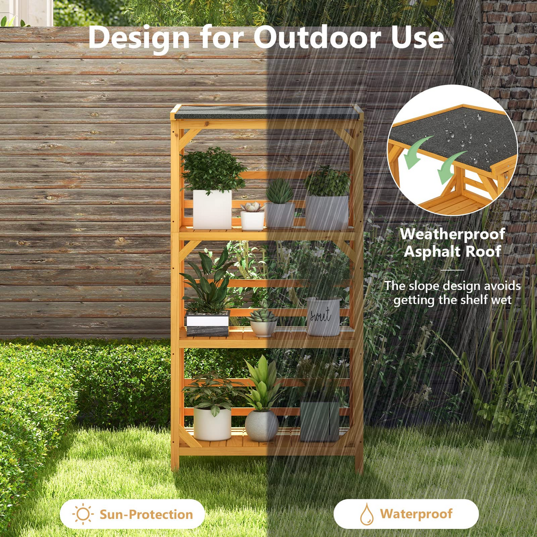 Giantex Plant Stand with Roof - 54&