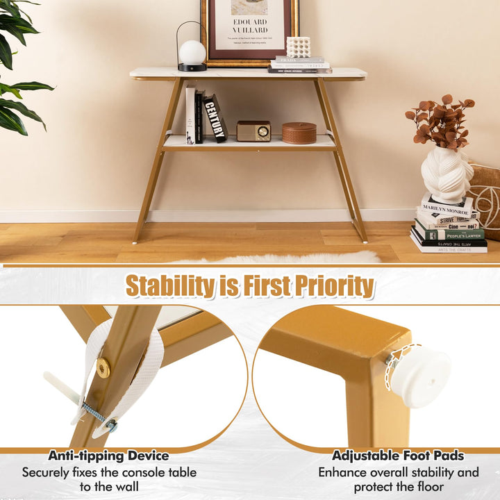 Giantex Console Table with Storage Shelf - 44” Entryway Table