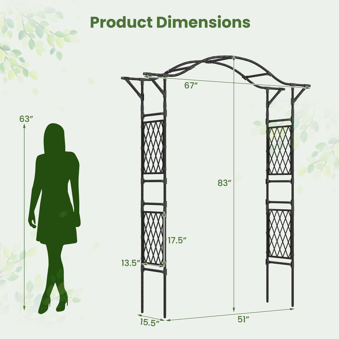 Giantex Garden Arch Trellis 67&