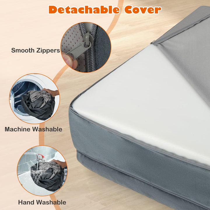 Giantex Dog Bed for Large Dogs, 40" L Memory Foam Dog Sofa Bed with Washable Cover