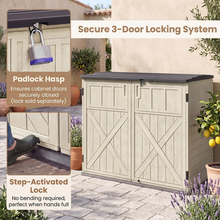 Giantex 20 Cu.Ft Outdoor Storage Cabinet with Adjustable Shelf