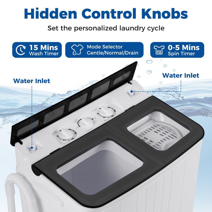Giantex Portable Washing Machine 18 lbs Mini Laundry Machine with 11 LBS Washer
