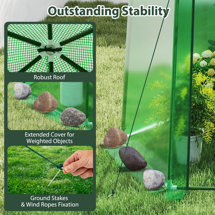 Giantex 6.5 x 5.7 x 6.3 FT Greenhouse Portable Walk in Outdoor Hot House Tent