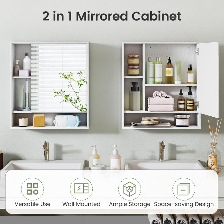 Giantex Bathroom Wall Mounted Medicine Cabinet w/Single Door